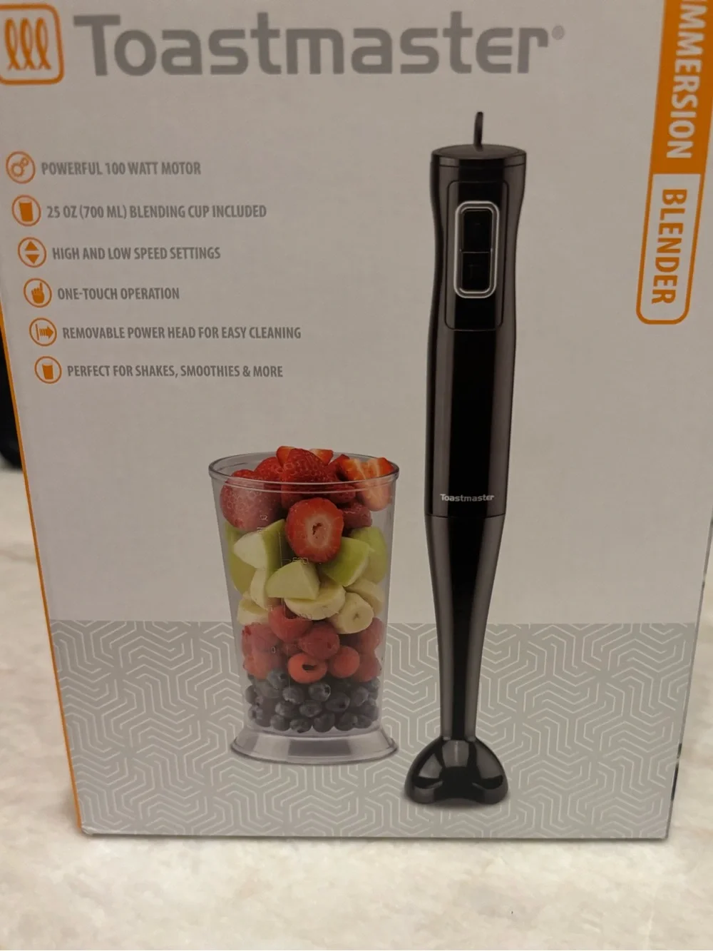Toastmaster Black Immersion Hand Blender